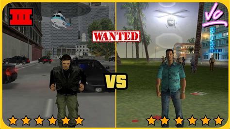 Zero To Six Stars Wanted Level Gta Iii Vs Gta Vice City