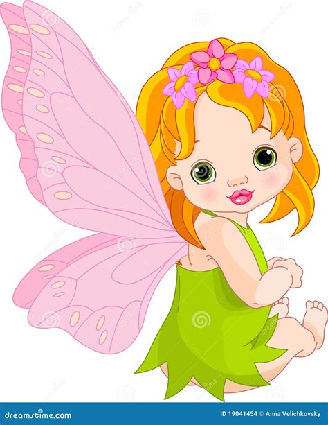 Cute baby Fairy stock vector. Illustration of cartoon - 19041454