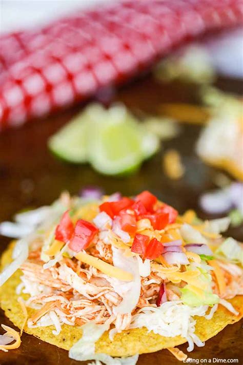 Crock Pot Chicken Tostadas Recipe Easy Chicken Tostadas