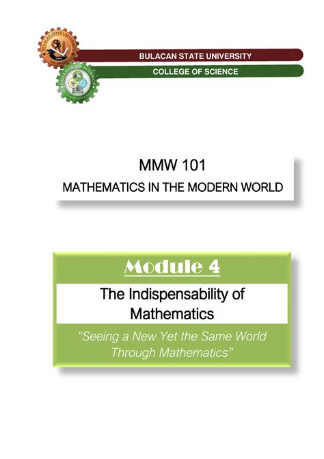 Module The Indispensability Of Mathematics Mmw Mathematics In