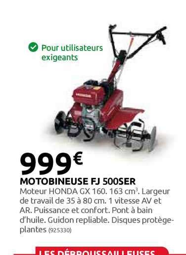 Promo Motobineuse Fj Ser Chez Rural Master Icatalogue Fr