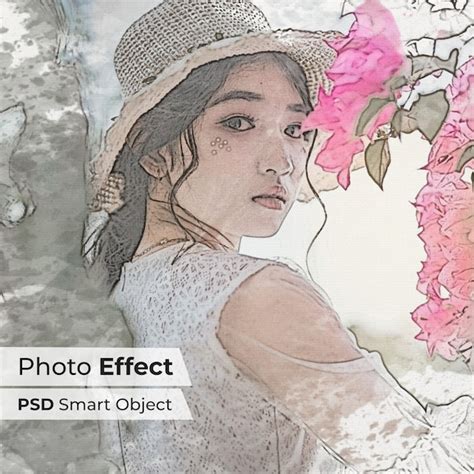 Premium Psd Psd Smart Object Photo Effect Template