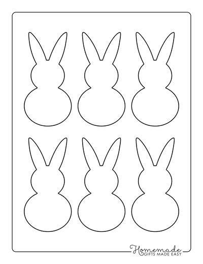 Easter Bunny Template Cut Out