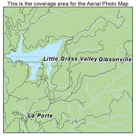 Aerial Photography Map of Little Grass Valley, CA California