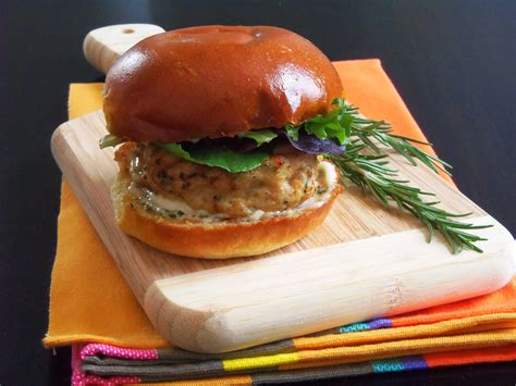 Simply Romanesco Chicken Burgers With Garlic Rosemary Mayonnaise