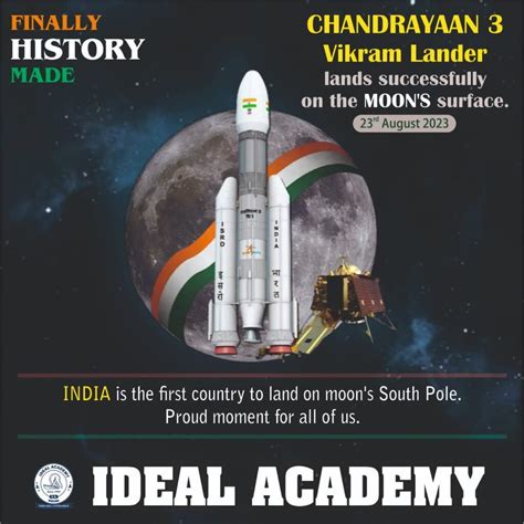 Chandrayaan 3 Vikram Lander lands successfully on the MOON's Surface ...