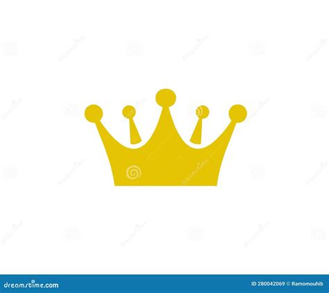 Crown Golden Logo Vector Image Stock Illustration - Illustration of yellow, flat: 280042069