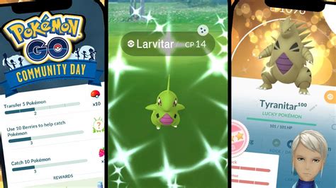 Larvitar Community Day Classic For Jan Pok Mon Go Youtube