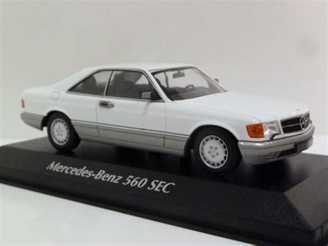 Mercedes Benz 560 Sec C126 White 143 940035120 Maxichamps Diecast