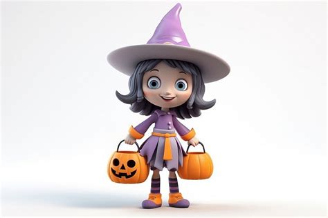 Halloween witch halloween holiday cartoon. | Premium Photo Illustration - rawpixel