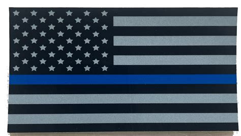 Blue Line Reflective Decal Us Flag Frontline Designs Llc