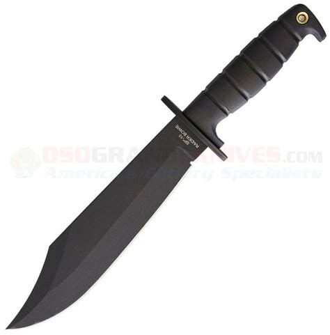 Ontario SPEC PLUS SP10 Marine Raider Bowie Knife (9.75 in. Black) 8684 | OsoGrandeKnives | Bowie ...