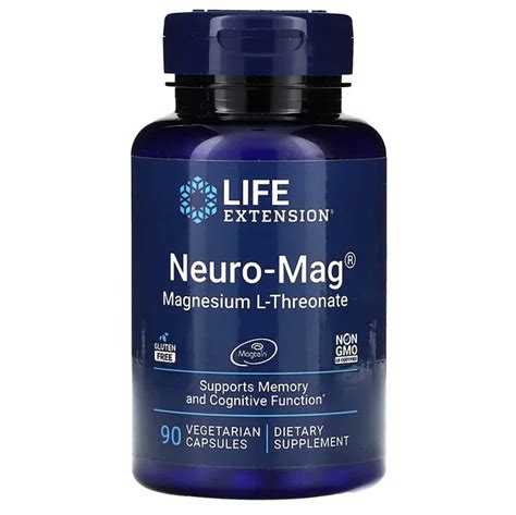 Neuro Mag Magnesio L Treonato 90 Veg Caps Life Extension — Vitaminate