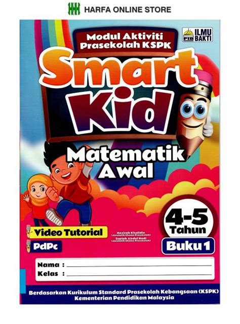 Modul Aktiviti Prasekolah Kspk Smart Matematik Awal 4 5 Tahun Buku 1