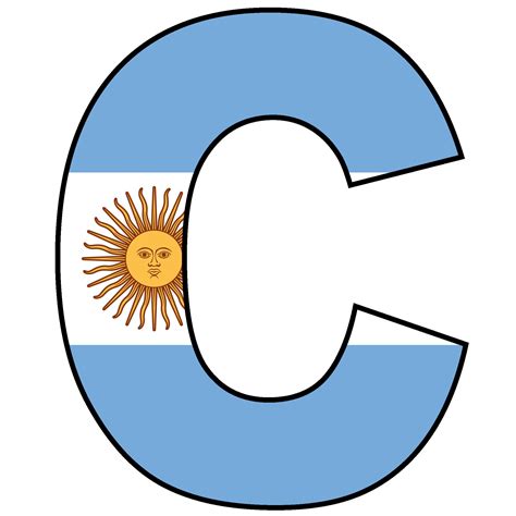 Letras Del Alfabeto De La Bandera Argentina 26 Letras Etsy México