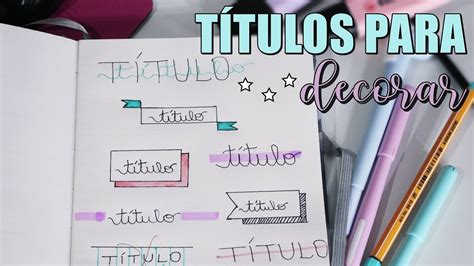 Ideias De TÍtulos Para Decorar Seu Caderno Youtube