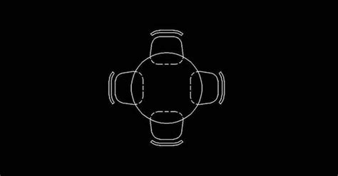 Bloque Autocad Comedor Circular 4 Sillas Dwgautocad Porn Sex Picture