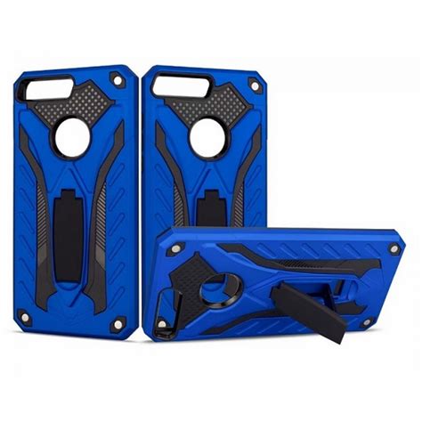 Capa Silicone Tpu Kickstand Heavy Duty Hibrid Huawei Y6 2018 Azul