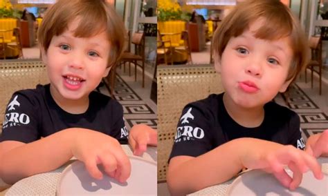 Video Andressa Suita Leva Filho Pela Primeira Vez Restaurante