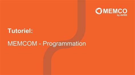 Memcom Programmation Youtube