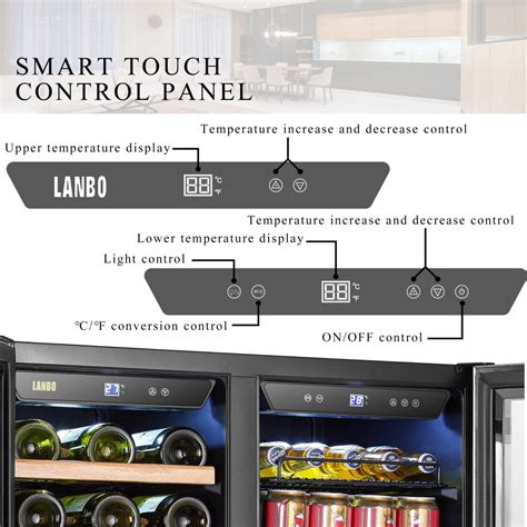 LANBO Wine And Beverage Cooler Compressor Under Counter Wine Cellar