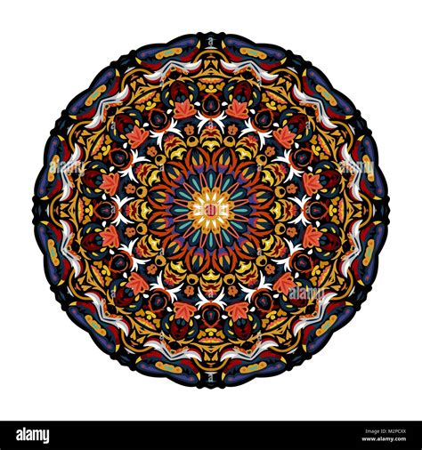 Mandala De Flores Vintage Elementos Decorativos Patr N Orientales