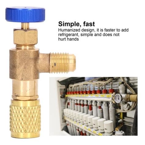 AUN Vanne de réfrigérant Adaptateur de charge de fluorure de soupape de