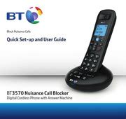 BT 3570 Digital Cordless Phone With Answer Machine User Guide British