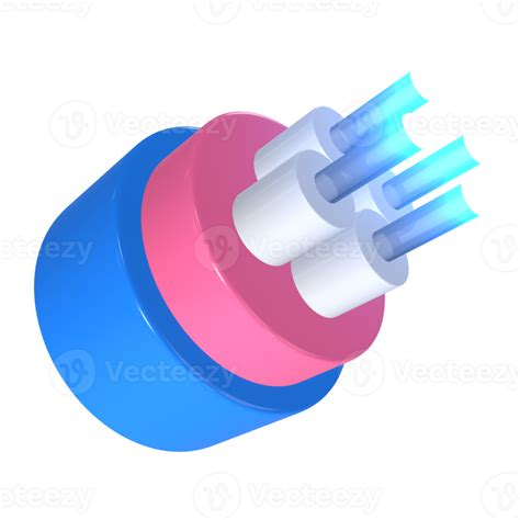 Optical Fiber 3d Illustration Icon 45765088 Png