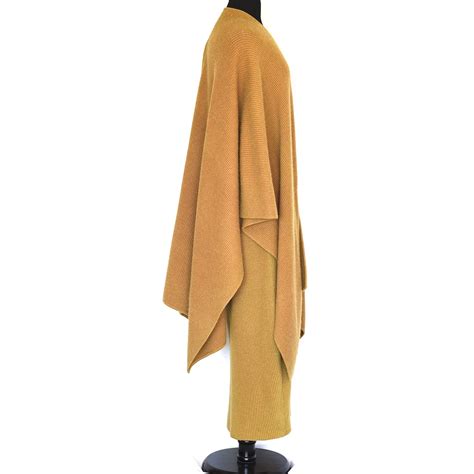 Andrea Jovine 1980s Ribbed Lambswool And Angora Poncho And Skirt Ensemble