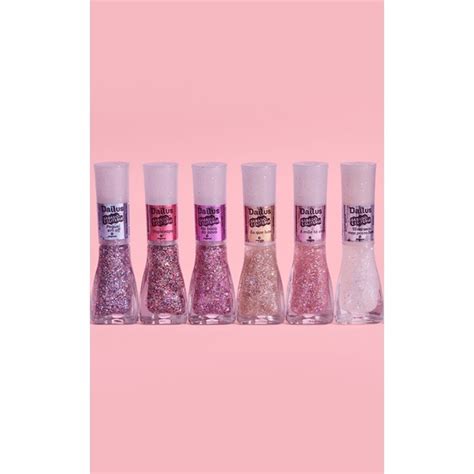 Kit De Esmaltes Glitter Babado Gliteria Dailus Escolha Sua Cor