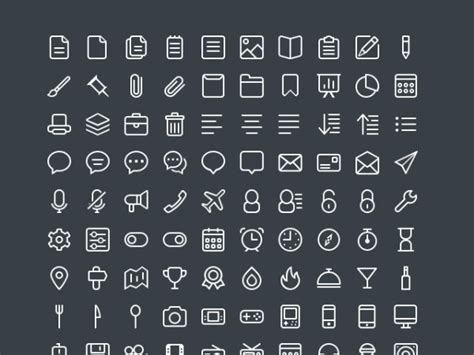 440 Kind white line free icons free download