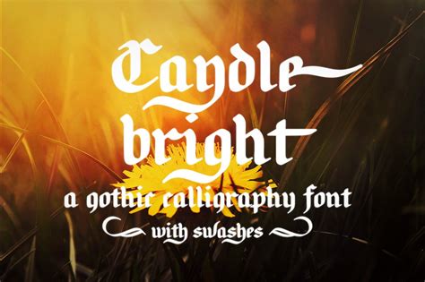 Candlebright Blackletter Font Design Cuts