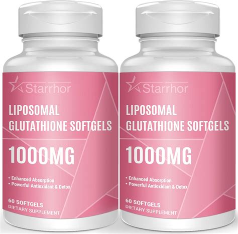 Liposomal Glutathione Softgels 2 Pack Glutathione Supplement 1000mg