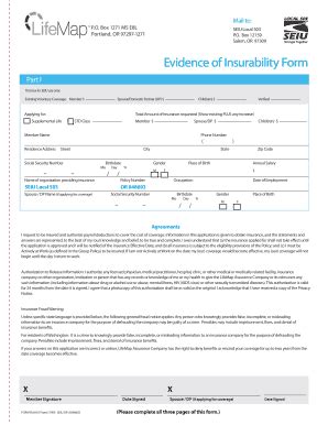 Fillable Online Seiu Evidence Of Insurability Form Seiu Local