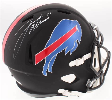 Josh Allen Signed Buffalo Bills Custom Matte Black Full Size Speed