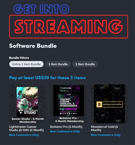 Humble Software Bundle Get Into Streaming PC Gamer リスト更新中