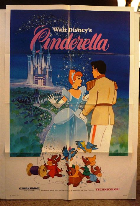 Original Cinderella Movie Poster 1950 Cinderella Princess