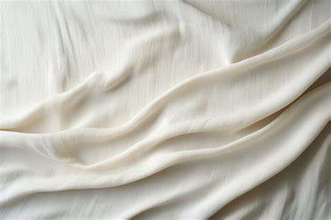 Premium AI Image | Close up of white fabric texture background Silk ...