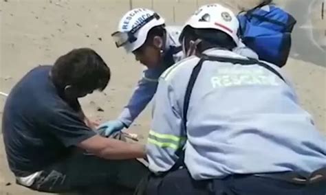 Serenazgo rescató a un hombre invidente que cayó de un cerro en Surco