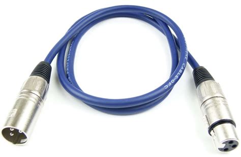 2 St 1 M Mikrofonkabel XLR BLAU Adam Hall Mikrofon DMX Kabel Neutrik