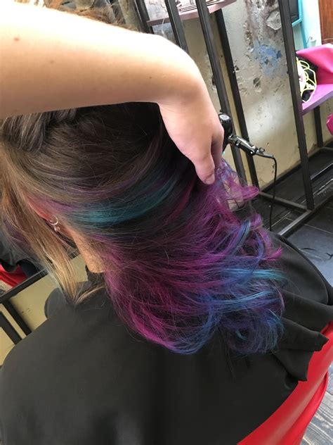 Underdye In Galaxy Kleuren Underdye Hair Purple Hair Hair