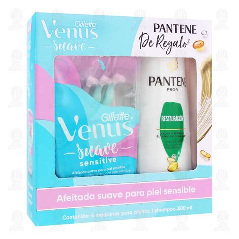 Pack M Quinas Para Afeitar Gillette Venus Suave Shampoo Pantene De