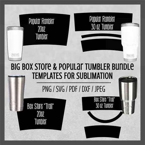 Tumbler Templates Bundle Tumbler Template SVG Tumbler Wrap Etsy UK