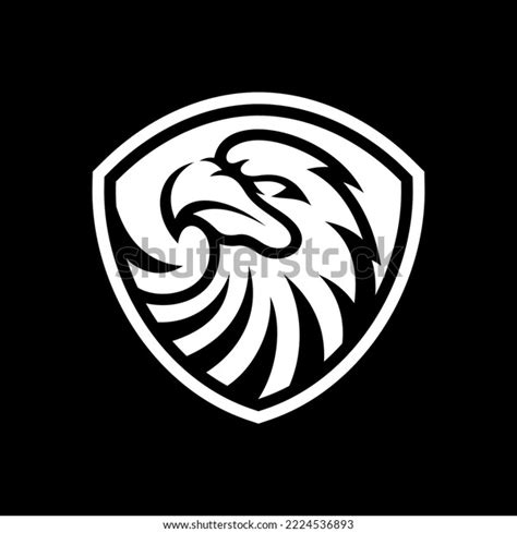 Eagle Shield Logo Design Bird Falcon Stock Vector Royalty Free