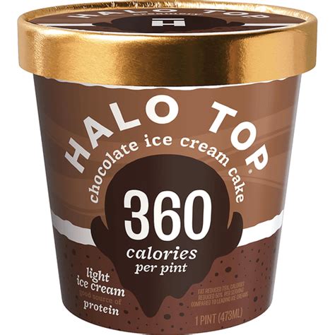 Halo Top Chocolate Ice Cream Cake Light Ice Cream Pint 16 Fl Oz