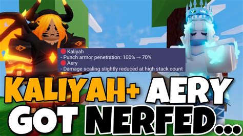 Level 50 Kaliyah Kit Aery Got Nerfed Roblox Bedwars YouTube