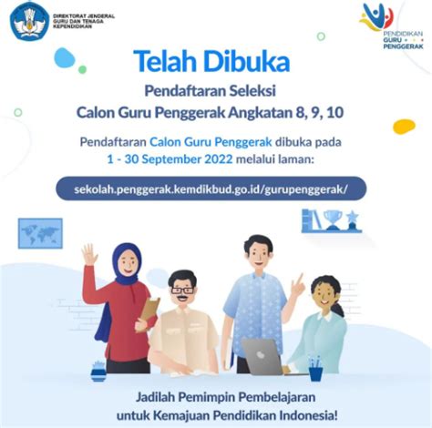 Telah Dibuka Pendaftaran Seleksi Calon Guru Penggerak Angkatan