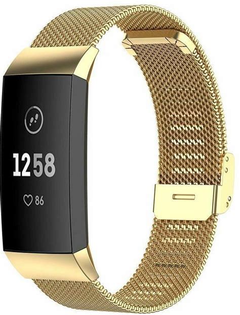 Luxe Milanese Loop Armband Geschikt Voor Fitbit Charge 3 4 Horloge