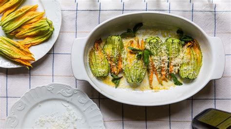 Baked Stuffed Courgette Flowers Recipe